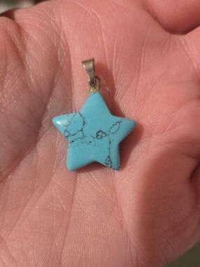 Turquoise Star Stone Pendant Necklace Charm